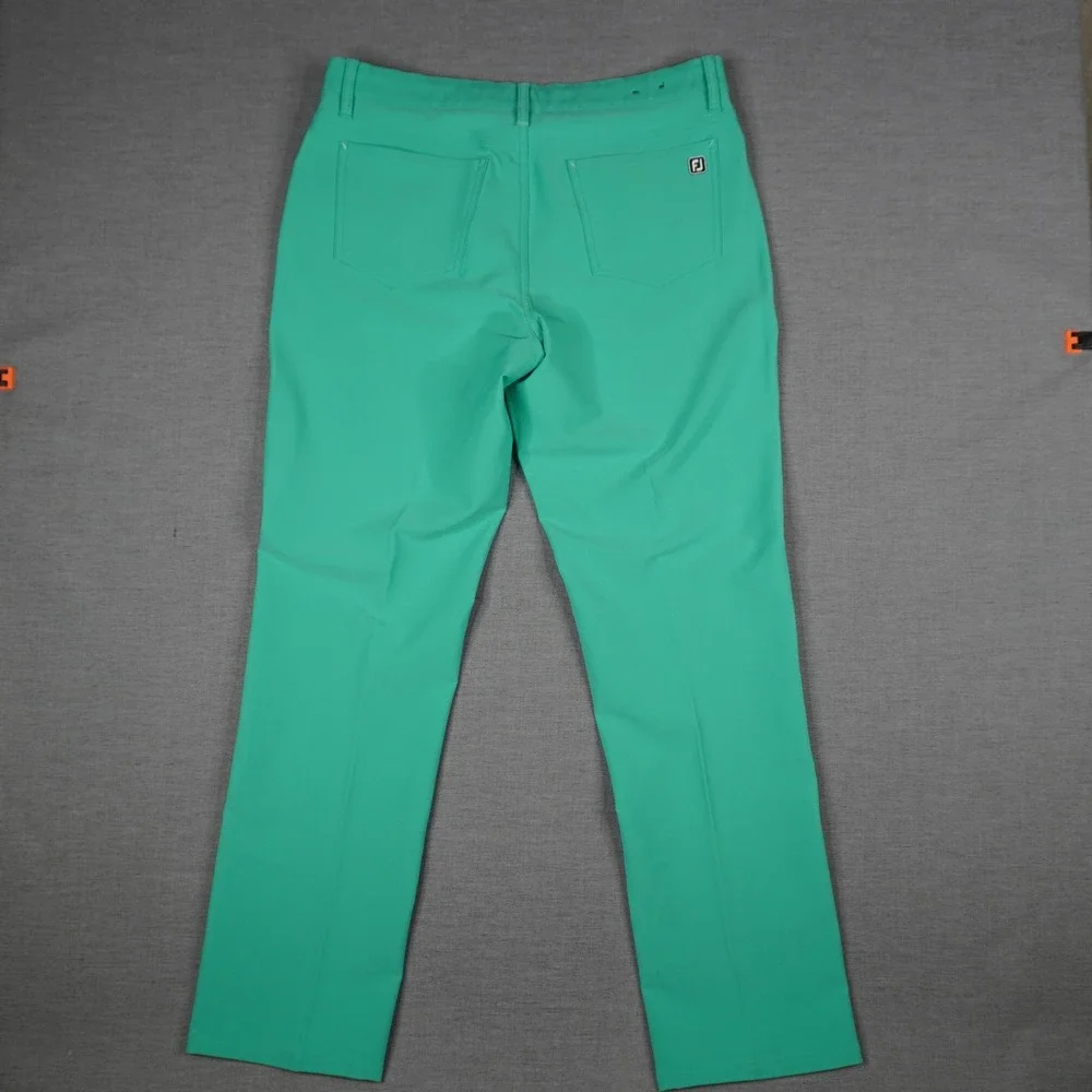 FootJoy Mens Athletic Fit Golf Pants Mint Green Performance Stretch W34 L32 - Picture 7 of 11